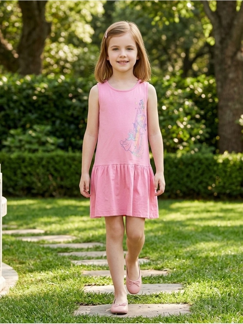 Disney Girl's Princess Dress Size L (10/12) Sparkle Glitter